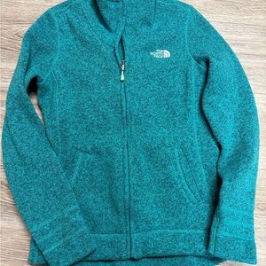The North Face Women’s Turquoise Full-Zip Light Sweatshirt Jacket RARE